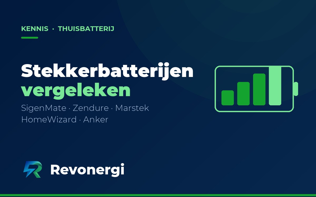 Stekkerbatterijen vergeleken: SigenMate vs Zendure, Marstek, HomeWizard en Anker
